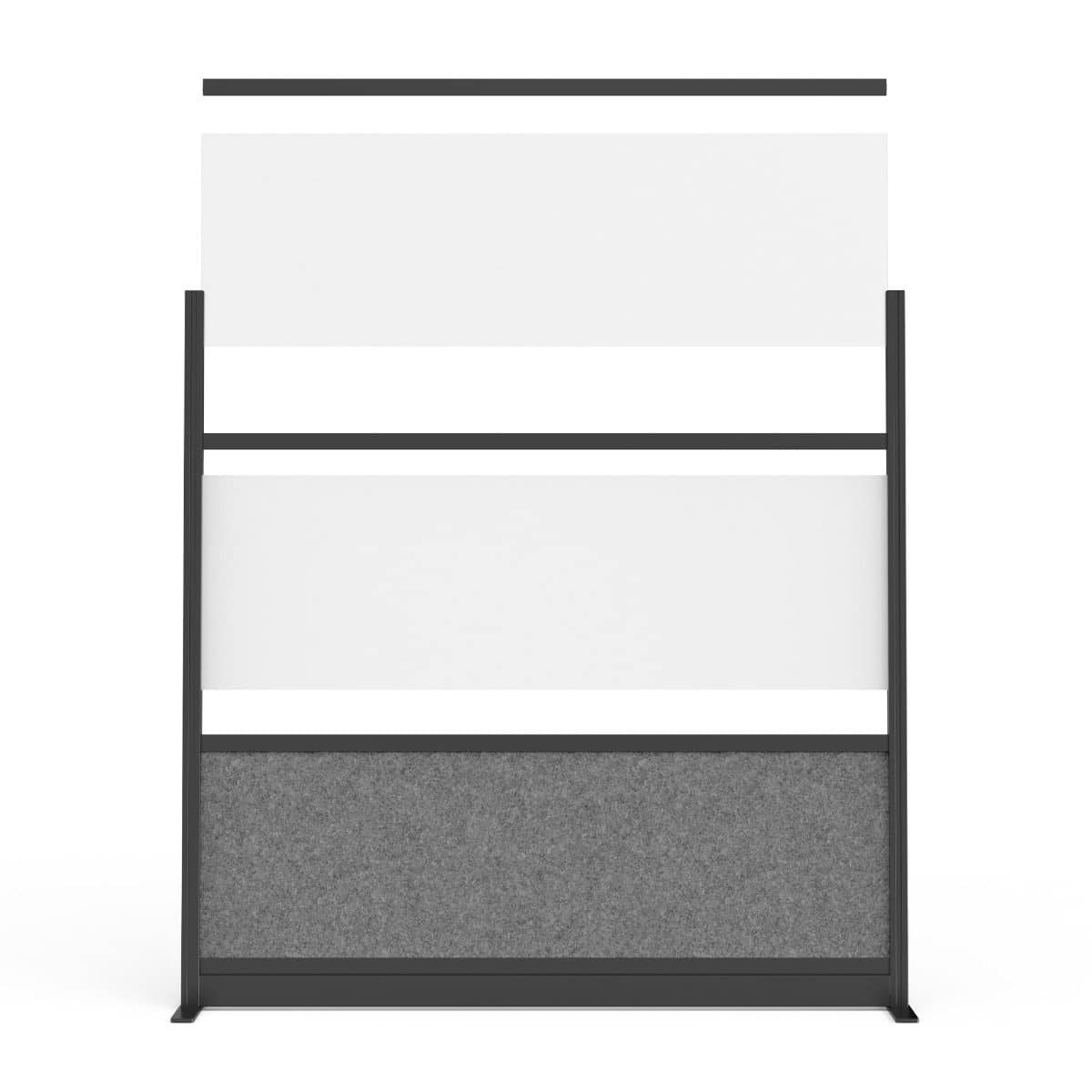 Modular Wall Room Divider System Black Frame 53" x 70" AddOn Wall